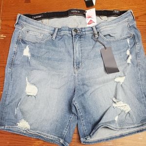 Plus denim shorts, NWT